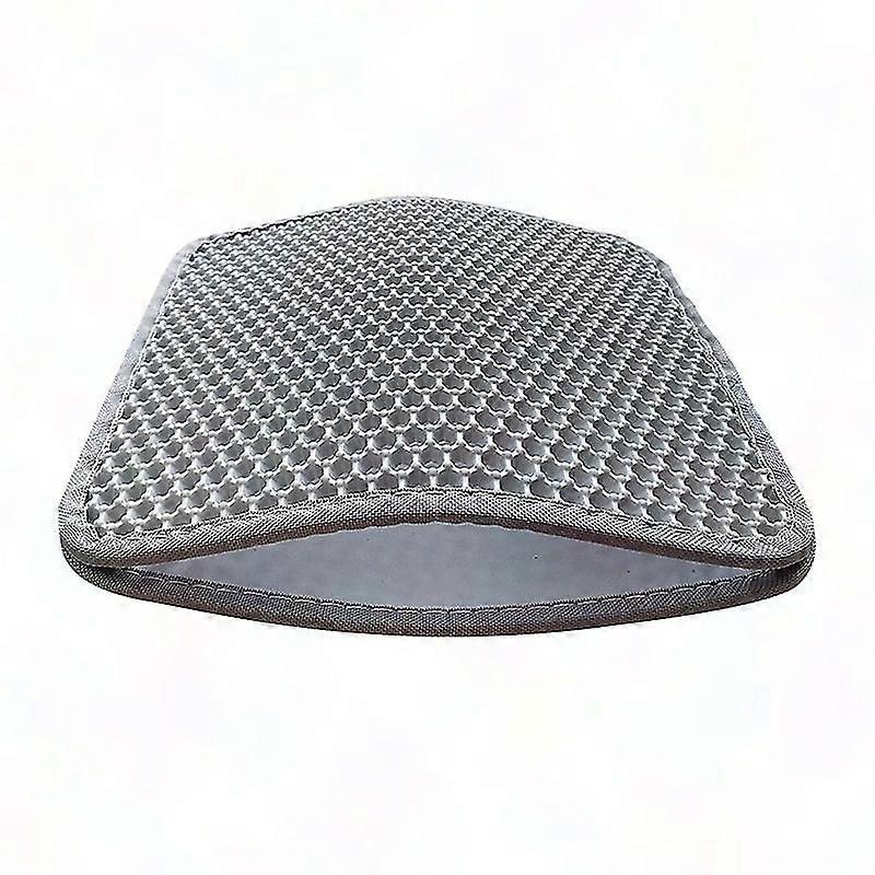 Waterproof Cat Litter Mat Double Layer with Urine Trap - 30x45cm Grey (1 Pack)