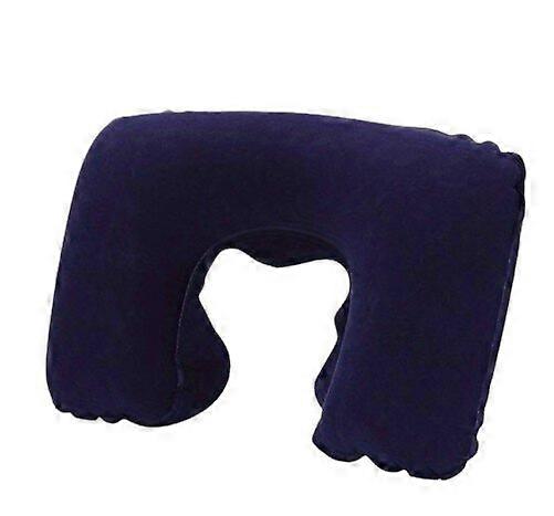 Blue neck pillow, double cam design, three-point support