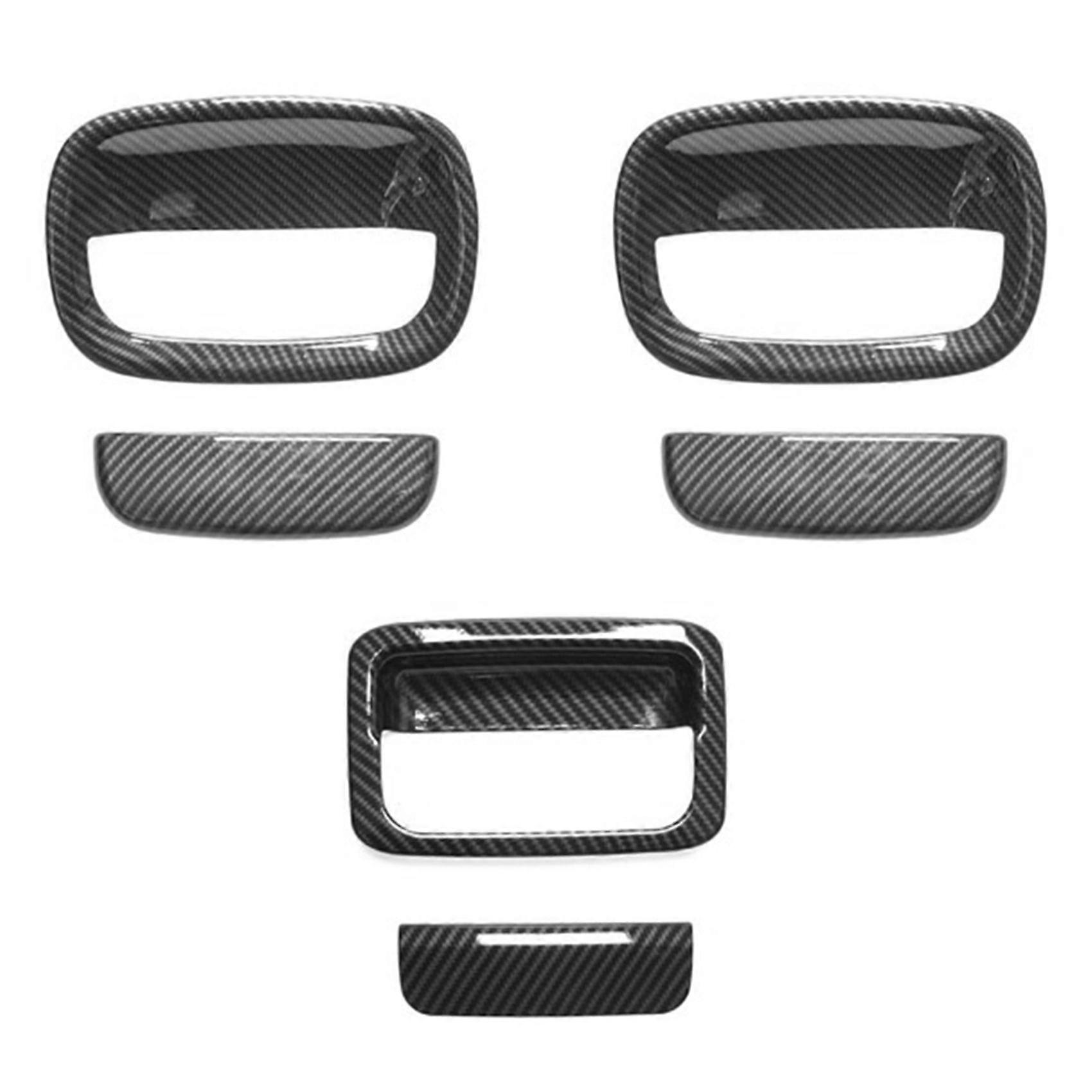 Door Handle Shell Outer Door Handle Decoration Cover ABS Carbon Fiber Grain for --Jimny 2019 2020 2