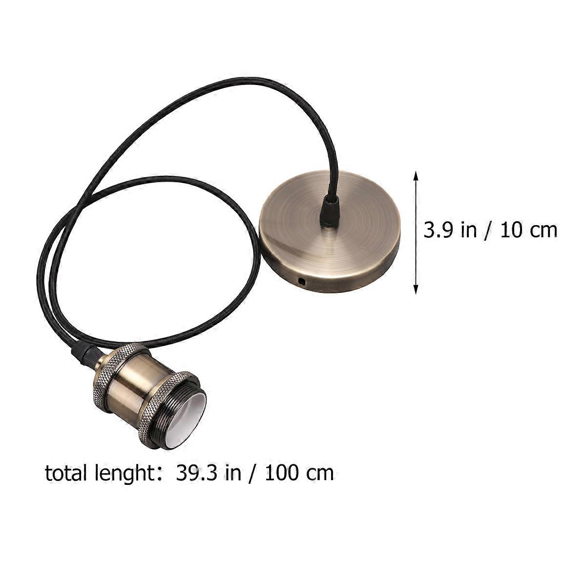Retro Coffee Metal Lamp Base for Home Use E27 Light Holder with Durable High Grade Material 1 piece