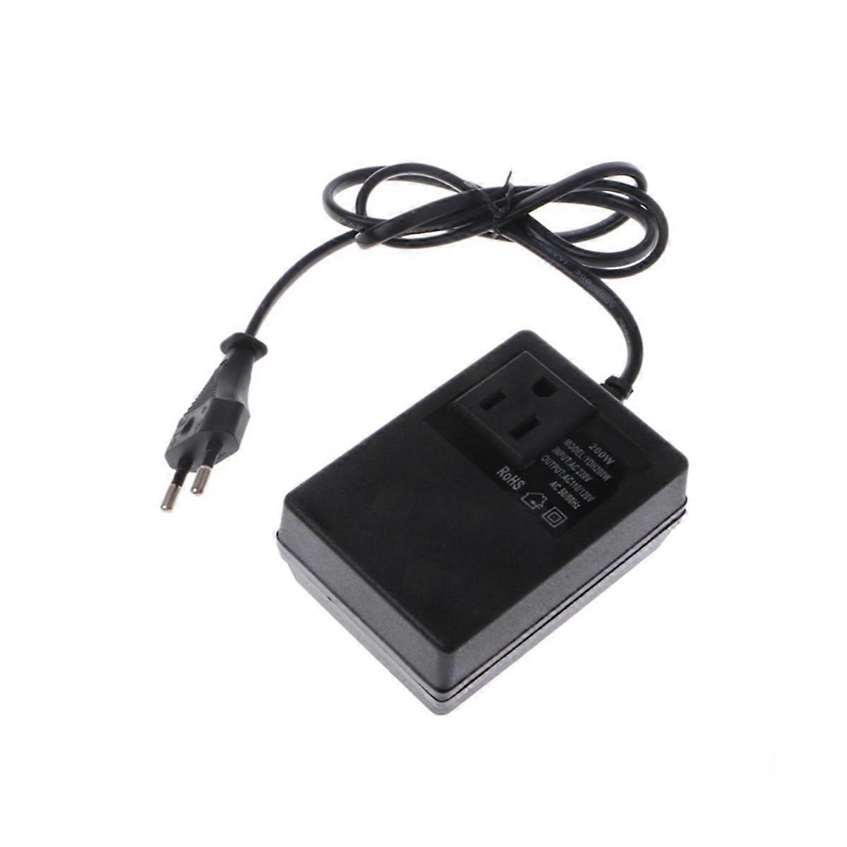 200W AC 220V to 110V Reduce Transformer Convert Travel Power EU Plug Adapter