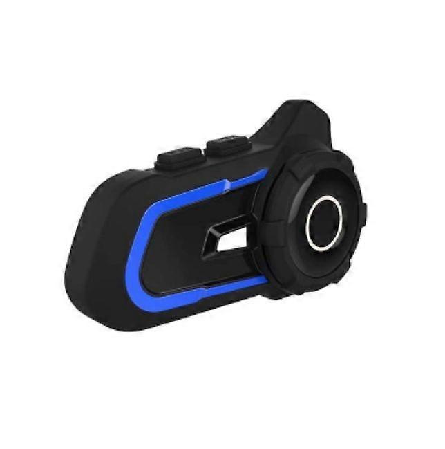 Motorcycle Helmet Bluetooth Intercom with 5.1 Chip, Waterproof, 2 Riders Communication for Motorcycling, Touring, and Cycling(Blue)