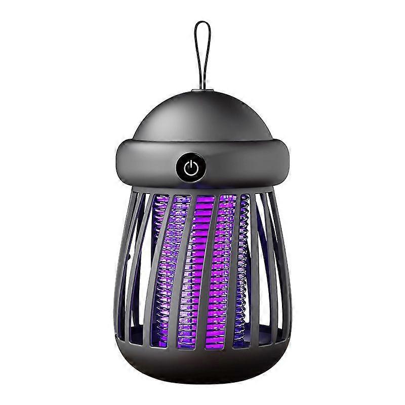 2-in-1 Portable USB Rechargeable Handheld Mosquito Killer(Black)