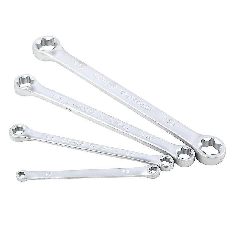 1 Set of 4 Torx keys e6-e24, Clear Macaron