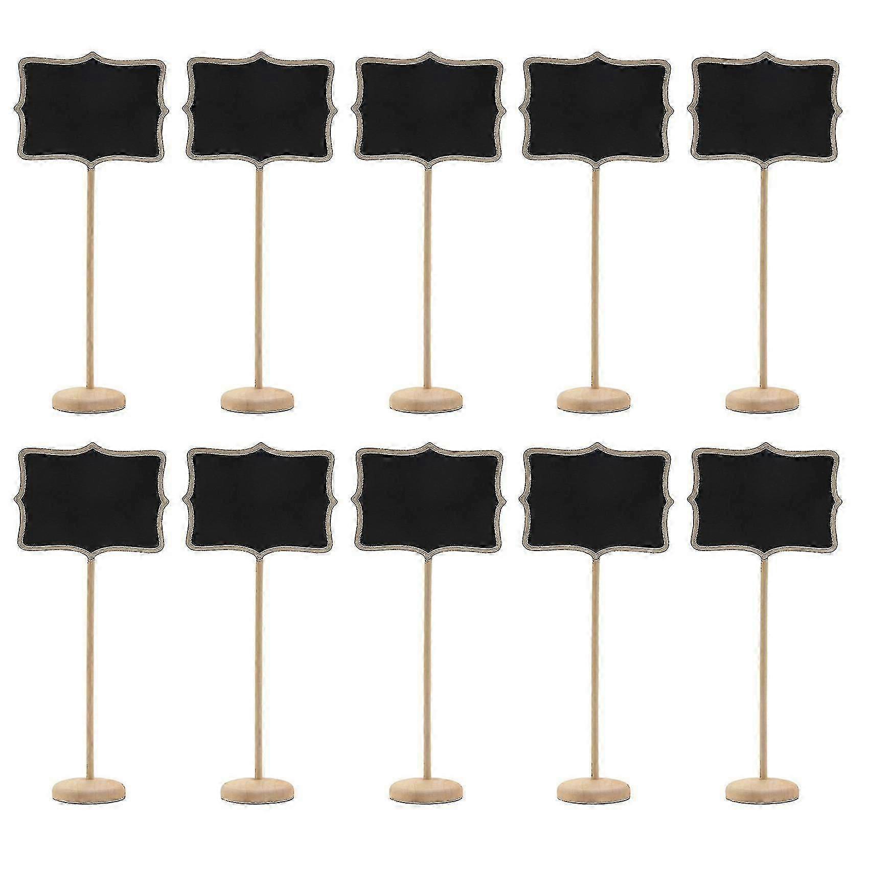 20 Pack Wood Mini Chalkboards Signs Stakes,blackboards With Stands&amp;...