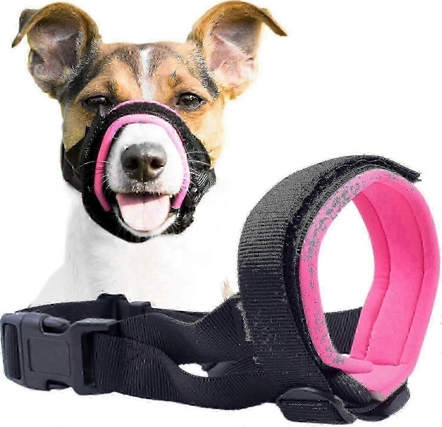 Gentle Dog Muzzle Guard with Soft Neoprene Padding for Small Medium Large Dogs Prevents Biting Chewing Includes Training Guide