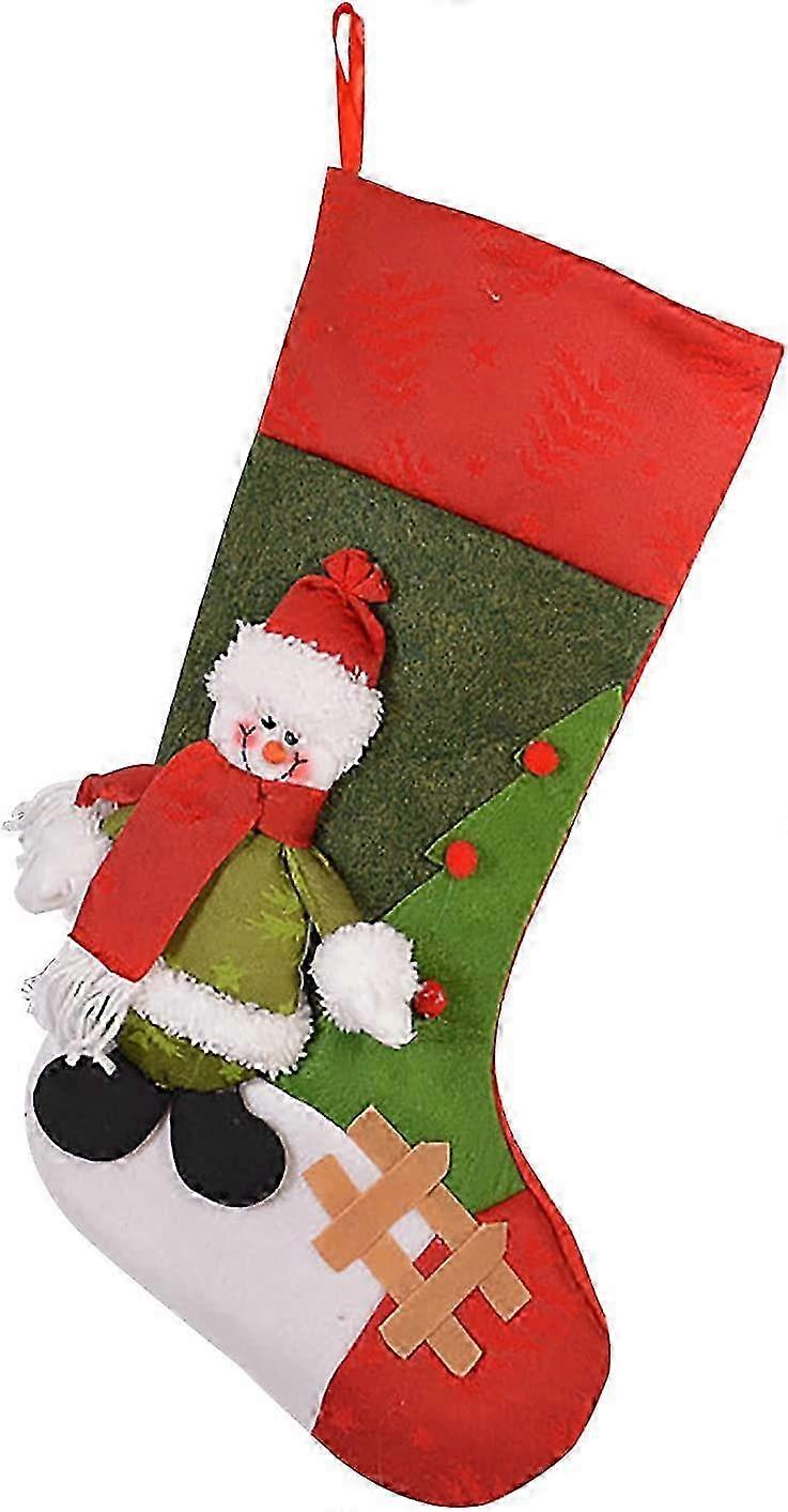 جوارب عيد الميلاد 50 سم كبيرة ، جوارب معلقة للأطفال ، دمية عيد الميلاد 3D وديكور حقيبة هدايا ، ديكور منزلي مثالي