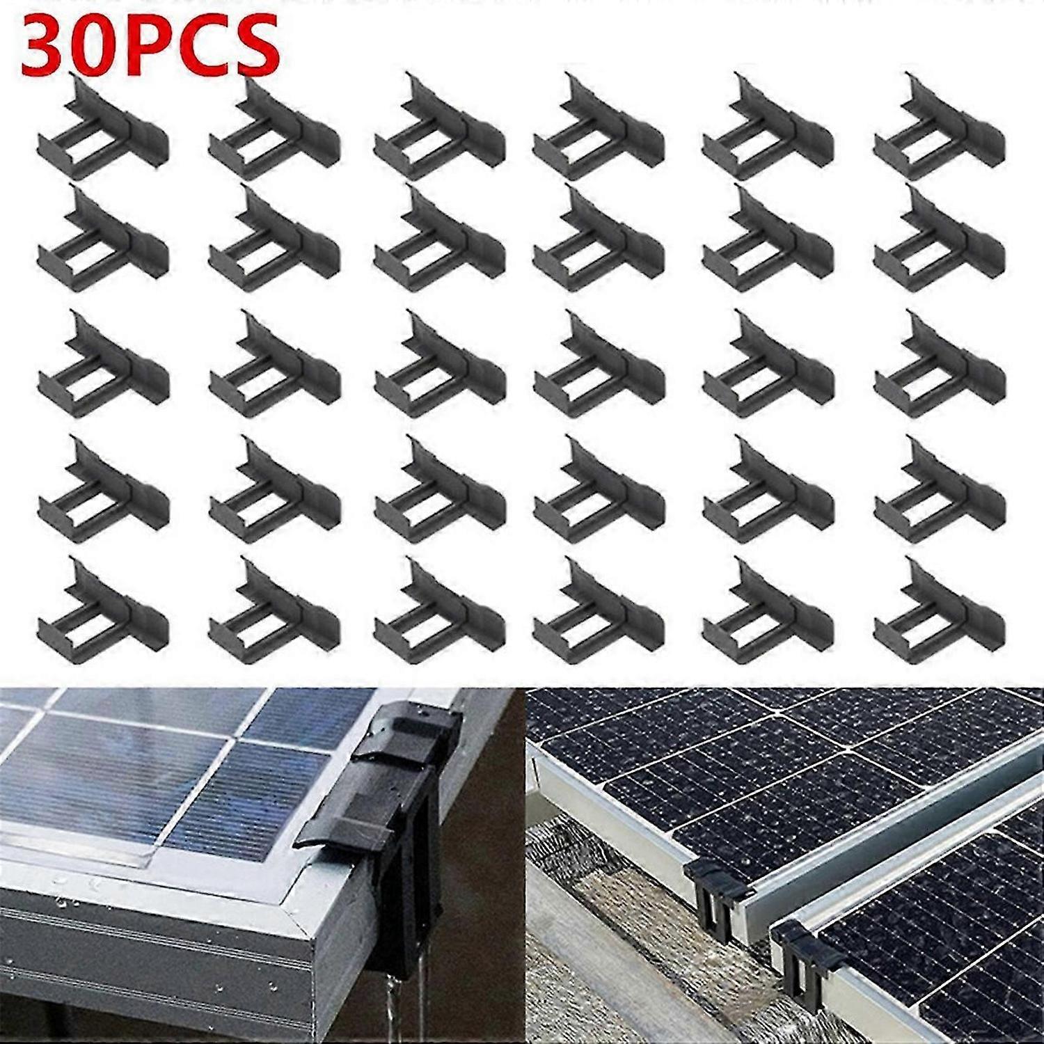 30Pcs Solar Panel Frames Water Drained Clip Thickness 40mm Tool