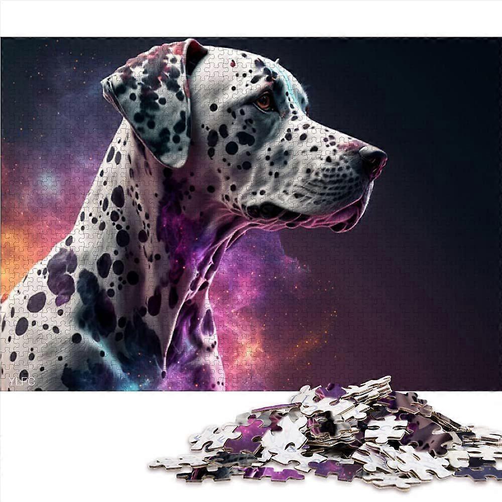 Puzzle Prezent Zwierzę Dalmatyńczyk 300-elementowe puzzle dla dorosłych Drewniane puzzle prezent dla dzieci w wieku 6 plus Ciekawe puzzle redukujące stres