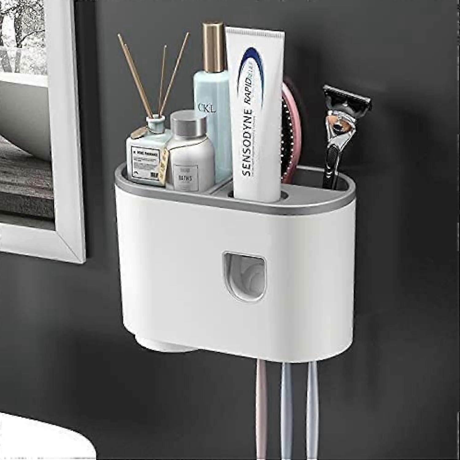4 Toothbrush Holders Multifunction Bathroom Organizer 2025