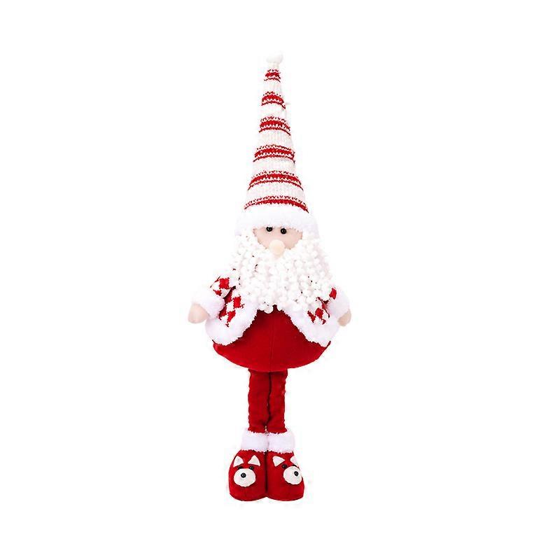 Santa Stretchable Plush Doll, Christmas Decorations Doll Santa Claus Standing Doll Snowman Elk Telescopic Decor