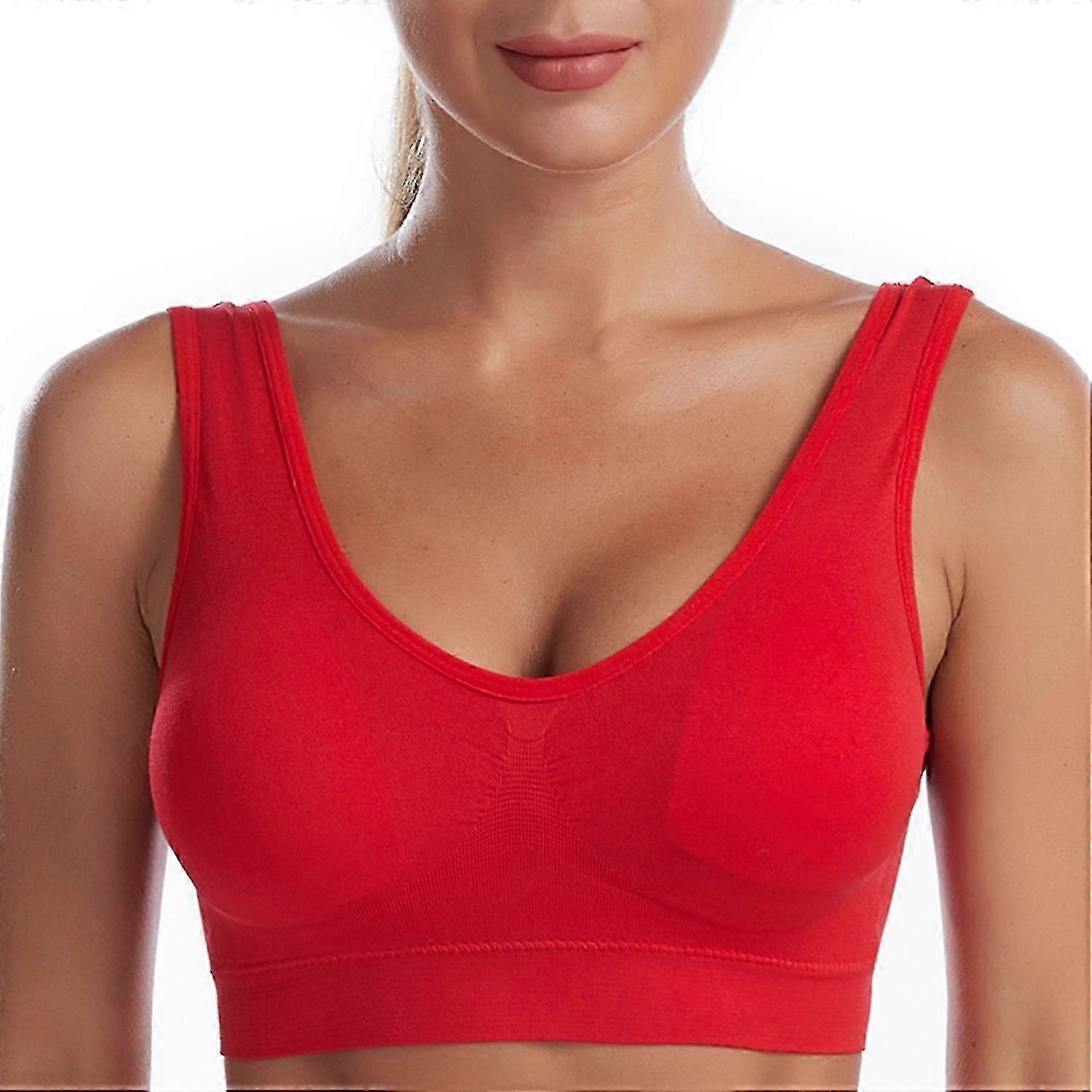 Breathable and Comfortable Sports Bra Vest with Detachable Pad for Full Coverage Plus Size Wide Shoulders