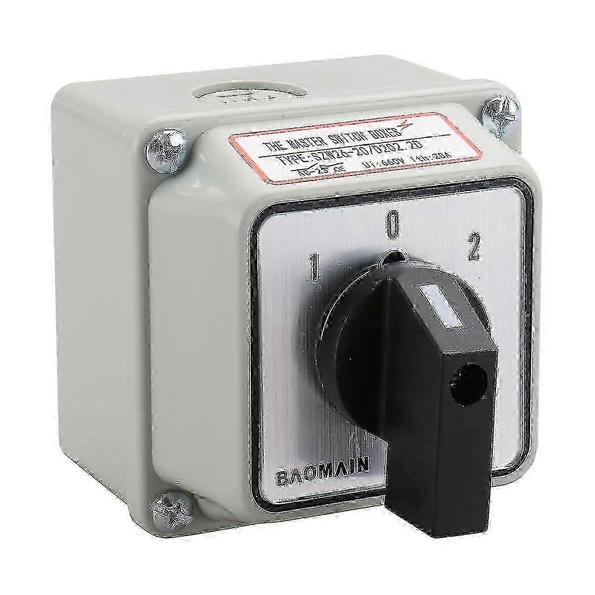 Rotary Changeover Switch SZW26-20/D202.2D 20A 8-Terminal Flame Retardant Housing