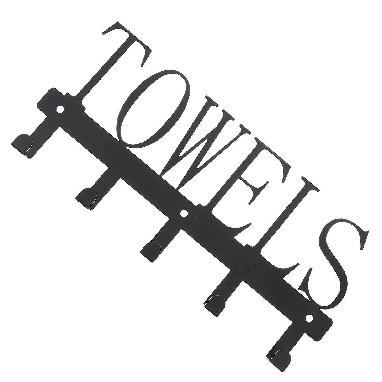 Iron Black Wall Hooks Key Rack for Clothes Hat Towel