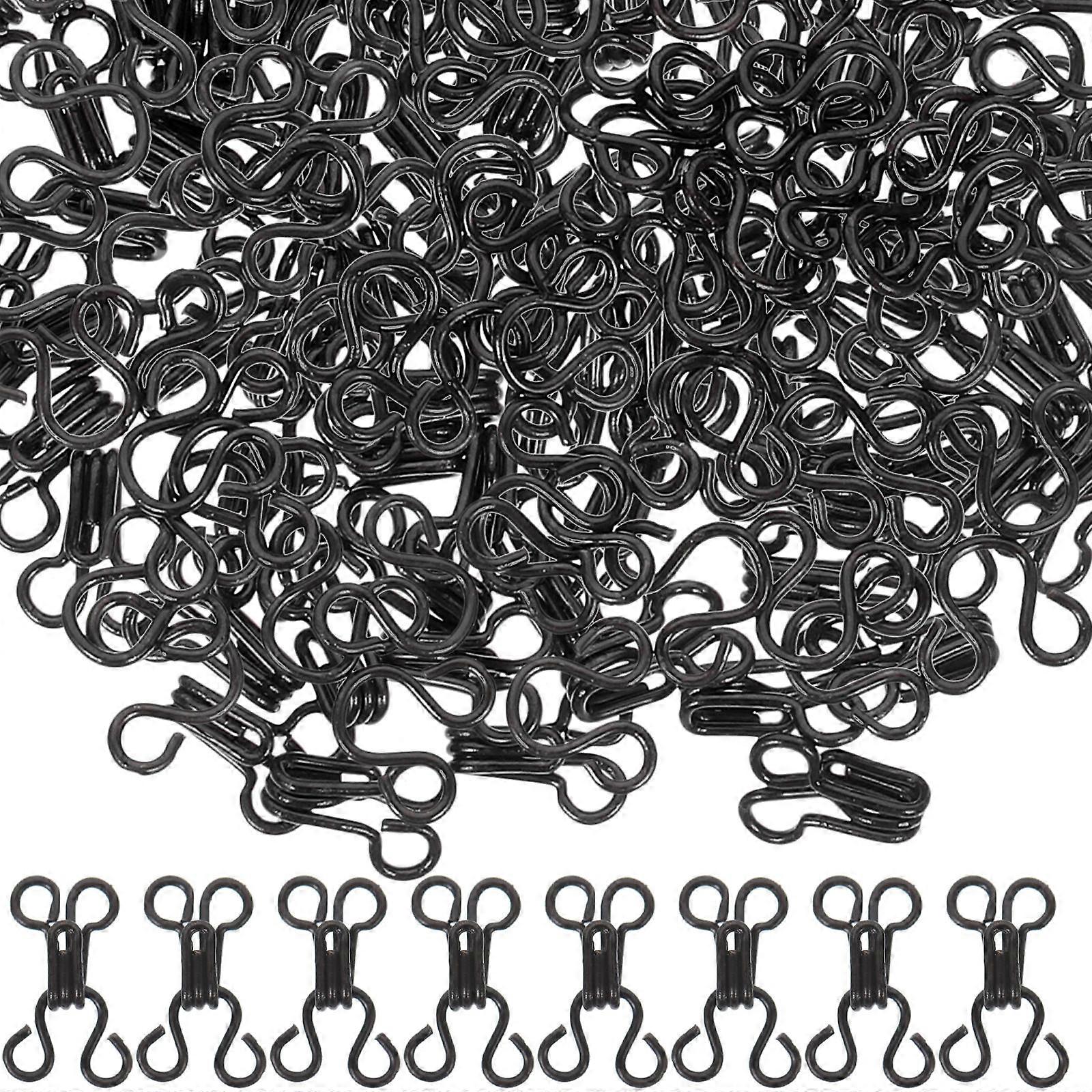 Copper Spring Collar Hook Eyes Closure Hooks for Clothes Sewing 400Pcs