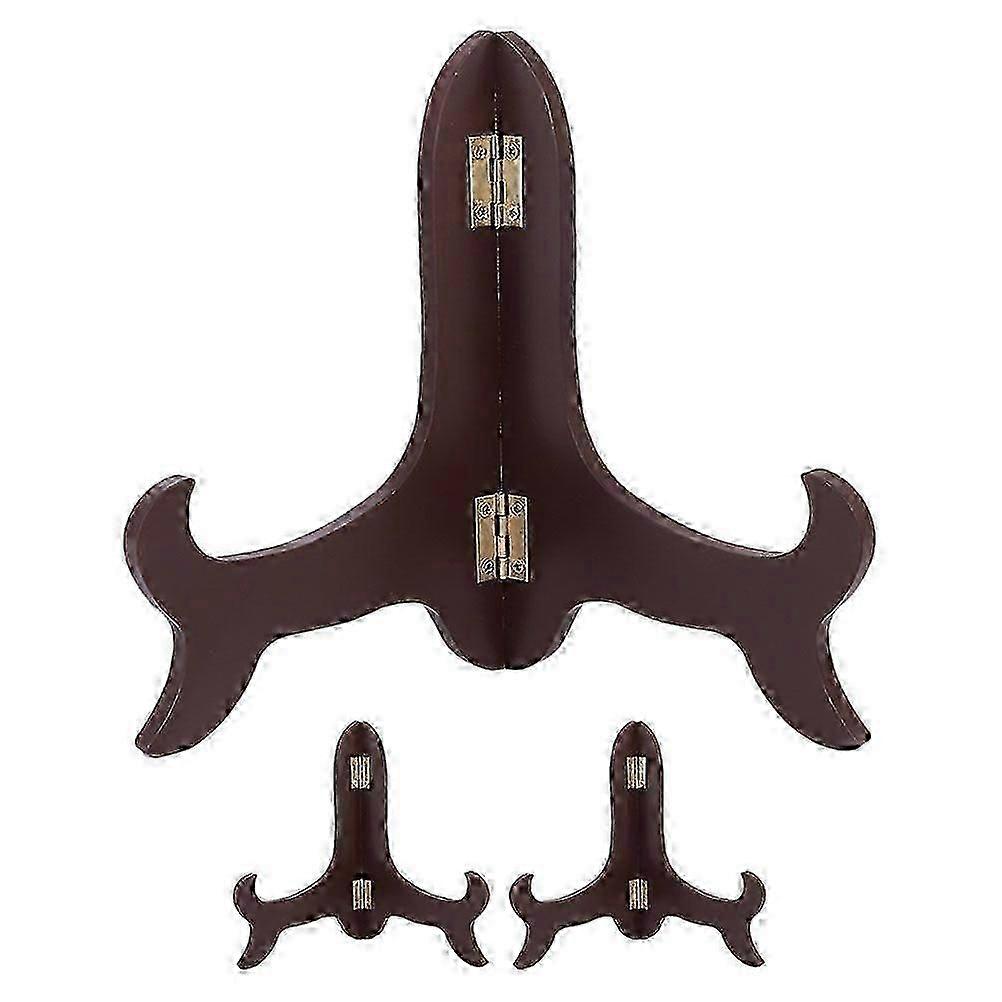 3pcs Wooden Plate Display Stand For Home Use Suitable For Holding Tea Cakes And Decorative Plates, Ideal For Weddings And Birthdays, Happy H