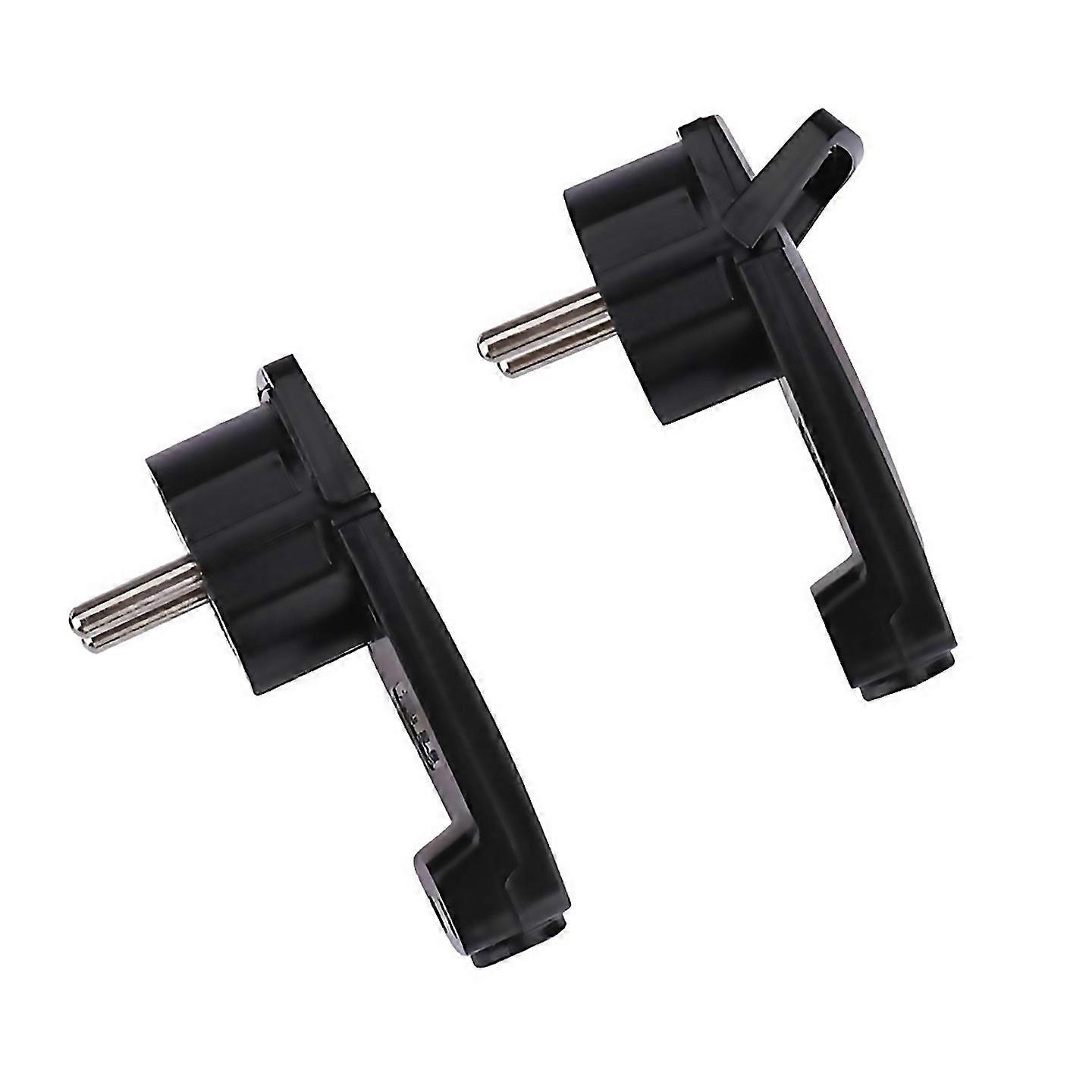For 2pcs Schuko Angled Plug Flat Schuko Flat Plug 250 V 16 A Schuko Plug Schuko Plug Flat Eu Black