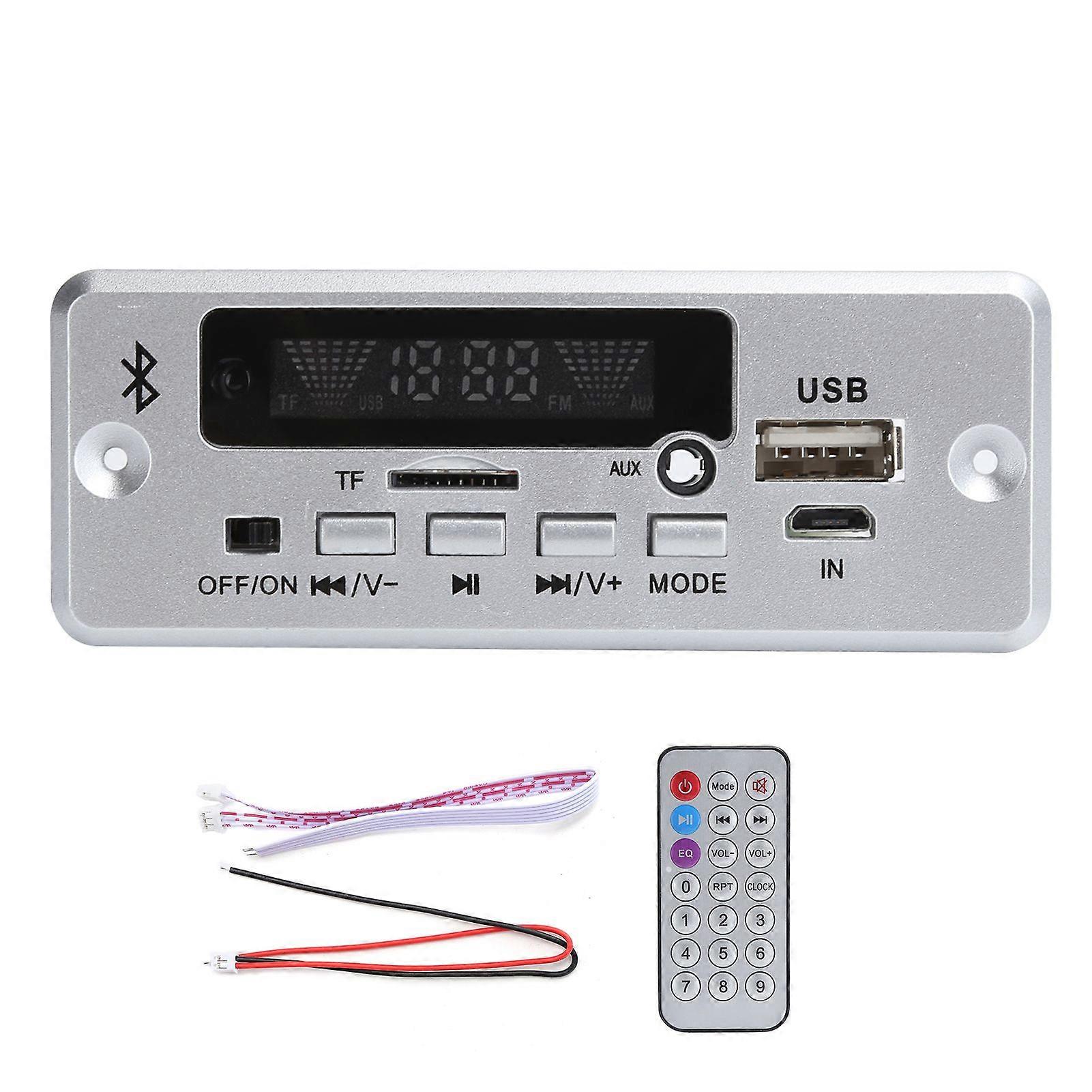 02CABT Decoding Board Universal WAV Decoding Module MP3 Decoder Board with Bluetooth CallSilver