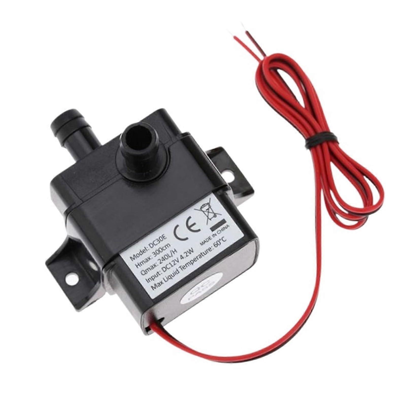 Super Quiet Micro DC 12V/24V DualVoltage Pump, Brushless Submersible Pool Circulating Pump, 240L/H, 4.8W/5.8W