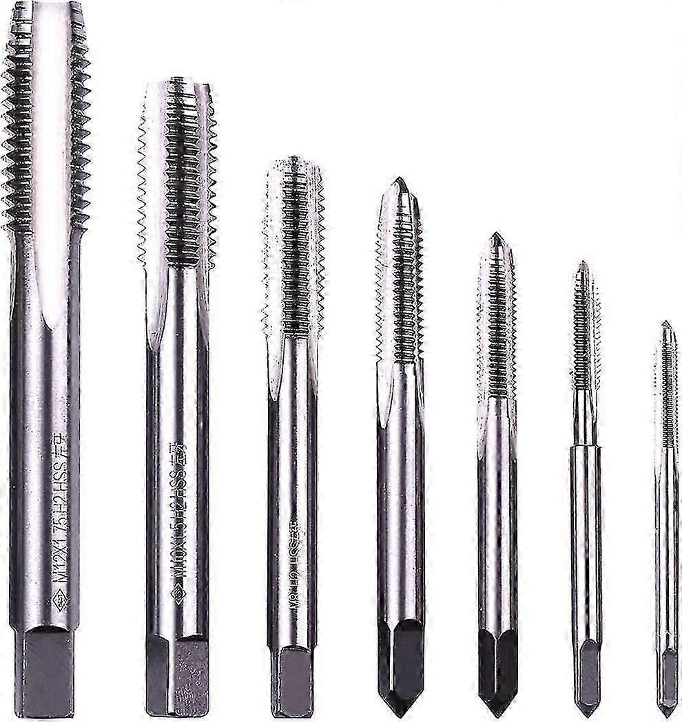 7pcs Metric Hss Left Hand Thread Taps M3-m12 [all Sizes]-7