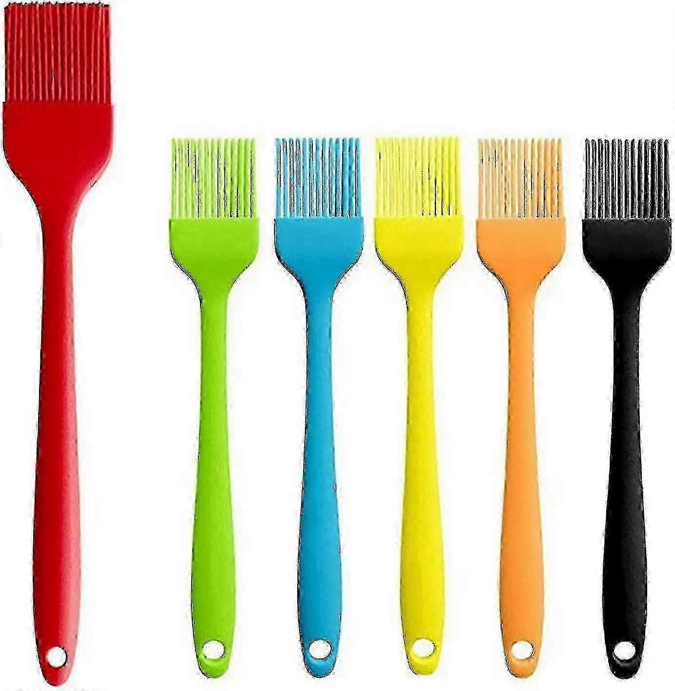 Basting Brush For Cooking,silicone Basting Brush,high Temperature Resistance Basting Brush For Baking,bbq And Kitchen Cooking,set Of 6 Edition c 2025