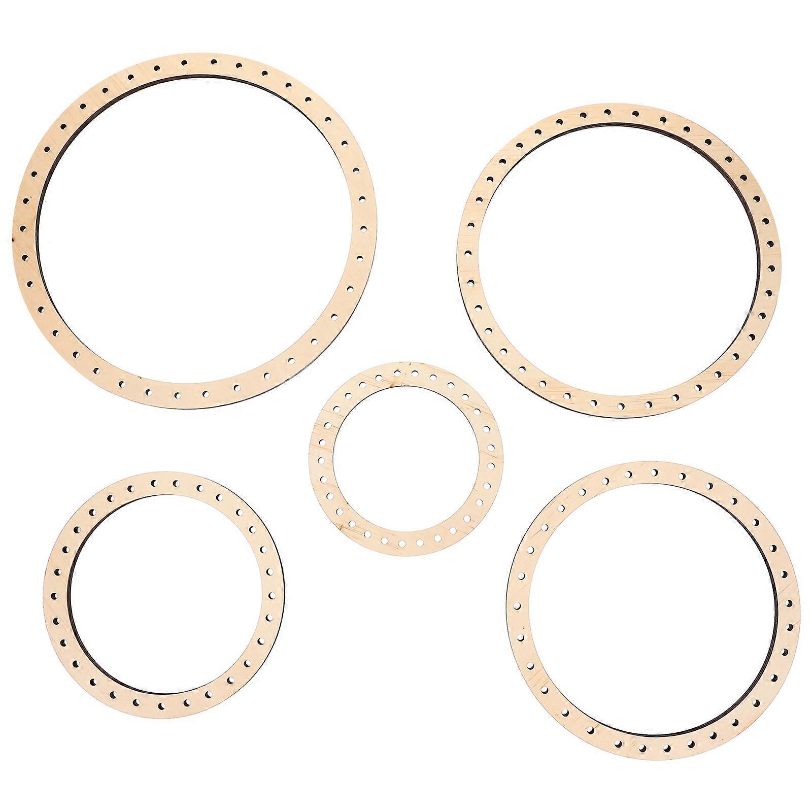 Wooden Tapestry Bottom for Crochet DIY Craft 10Pcs Round Shape Base