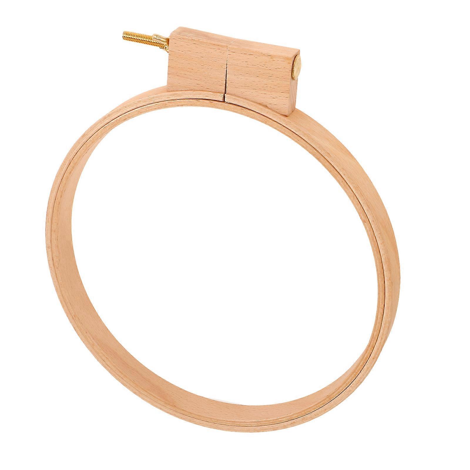 Reusable Embroidery Hoop Wooden Frame for Cross Stitch with 2Pcs Circles