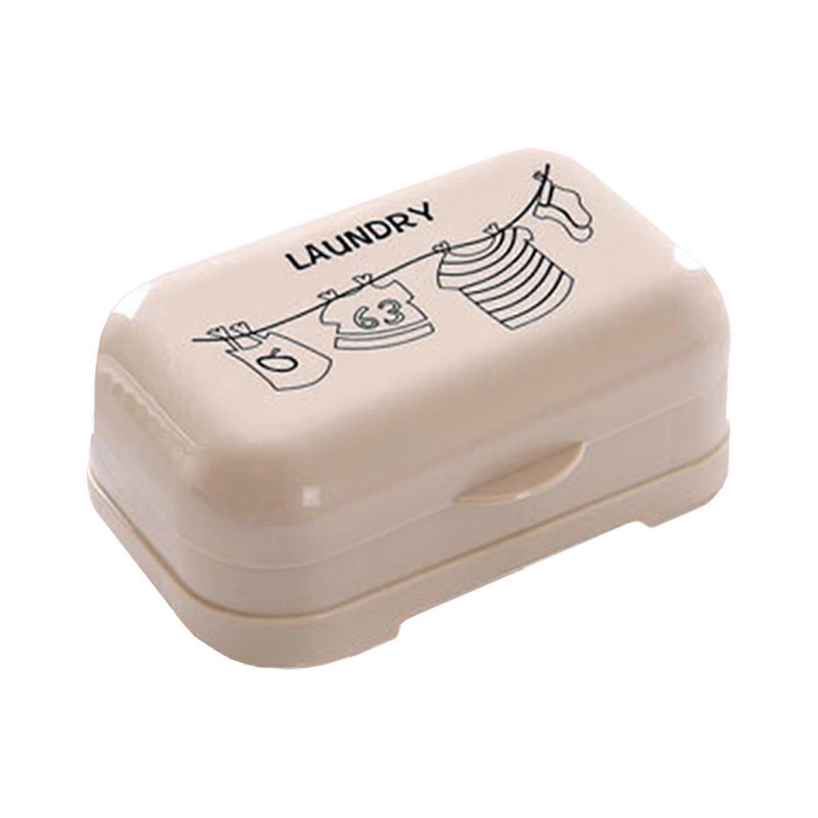 Snmubt Portable Soap Holder with Lid, Compatible with Bar Soaps, Draining Layer Travel Case for Shower, Camping, Gym