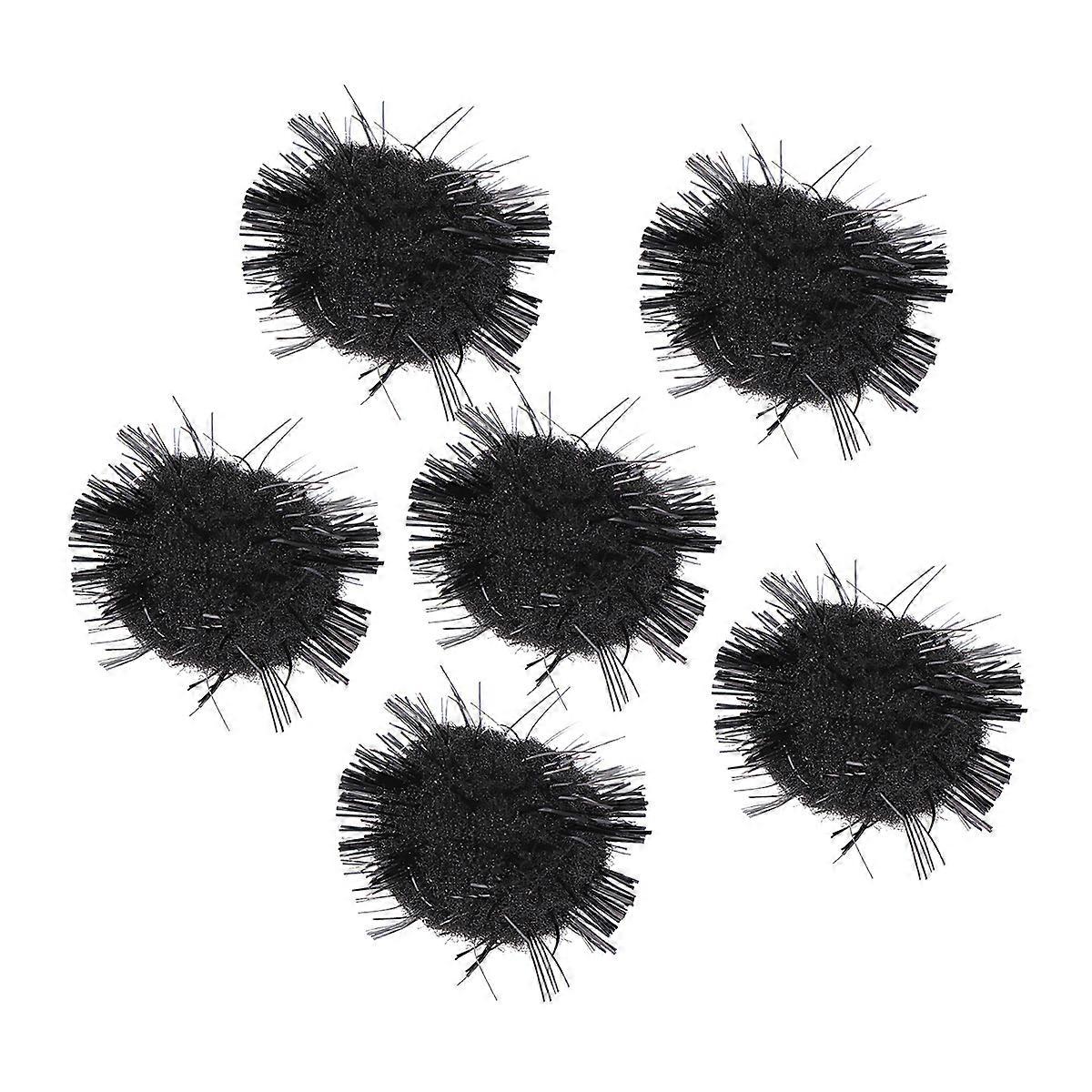 Craft Pompons Fluffy Balls for DIY Use 1000Pcs Black Plush Balls