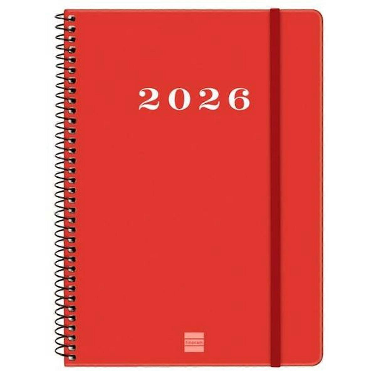 Diary Finocam MY Red A5 15,5 x 21,2 cm 2026