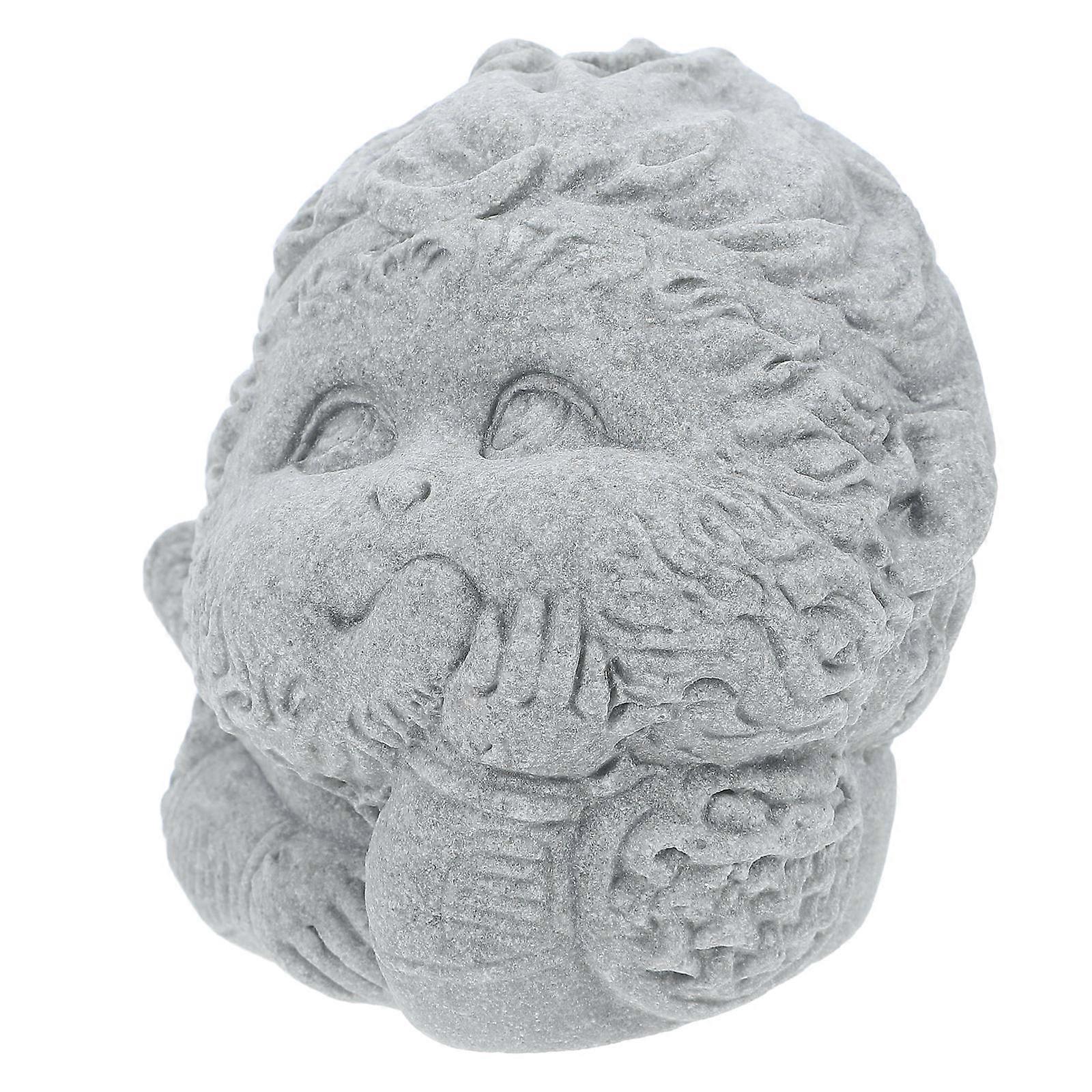 Decorative Buddha Statue Aquarium Ornament Small Monkey 2Pcs