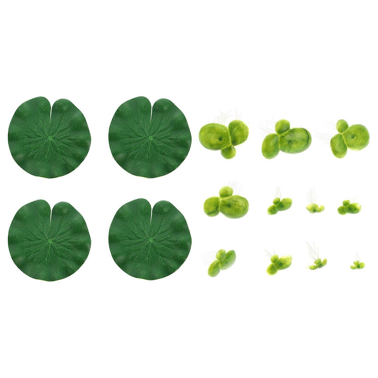 Simulation Floating Duckweed Aquatic Plant for Decor 3Sets Green