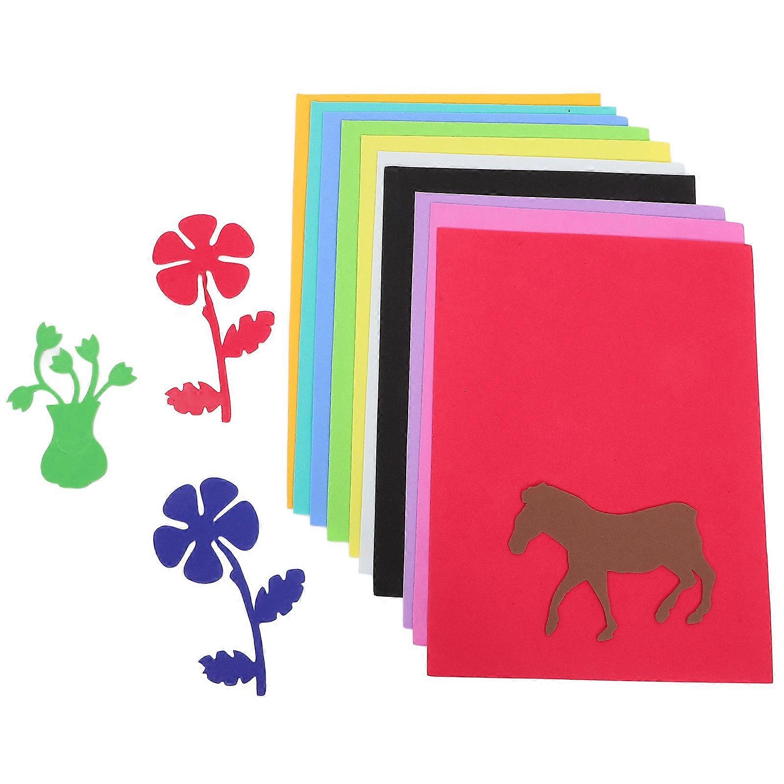 Color Construction Paper Diy Sheets Assorted Colours EVA Diy Crafting 10Set