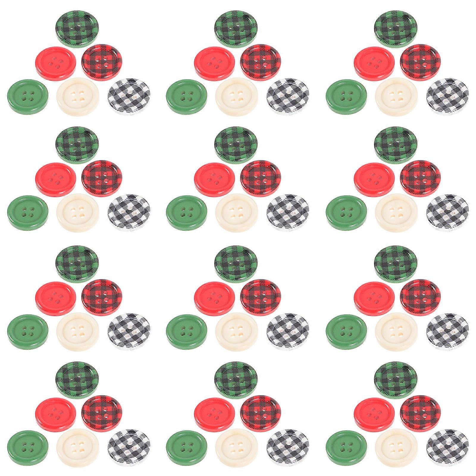 Decorative Christmas Sewing Buttons Wood Buttons for Manual Use