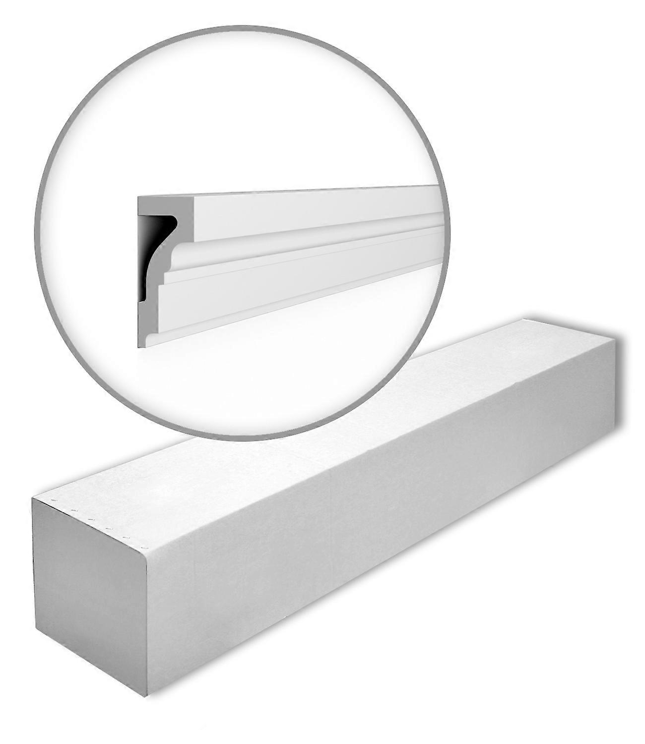 NMC 8 x Panel moulding WL4-box 16 meter WALLSTYL Extruded polystyrene (HDPS) 200 cm white pre-primed multi purpose