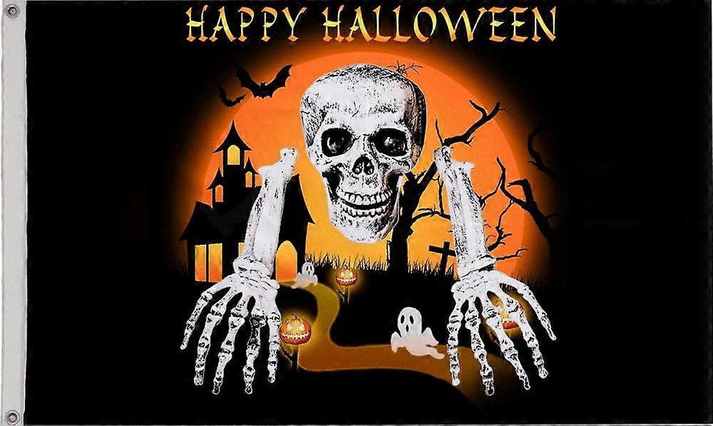 Halloween Skeleton Polyester Flag AX 199