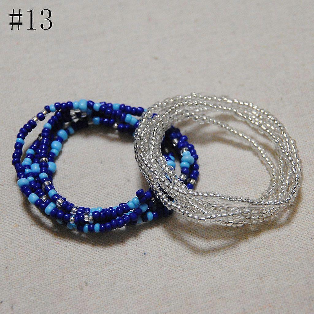 Decorated with simple double-layer handmade beaded body chain versatile