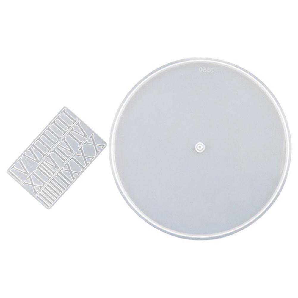 Silicone Clock Mold Round Resin Mold for Roman Numeral Casting 3Sets