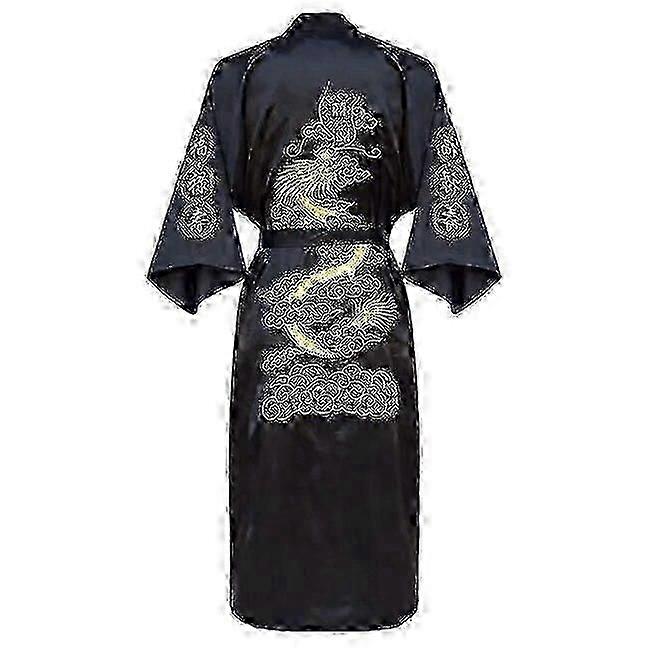 العرقية الصينية نمط ملابس رجالية رجالي Dalong رداء حمام رداء التنين تانغ بدلة بيجامة ثوب النوم الخدمة المنزلية مطرزة Dalong