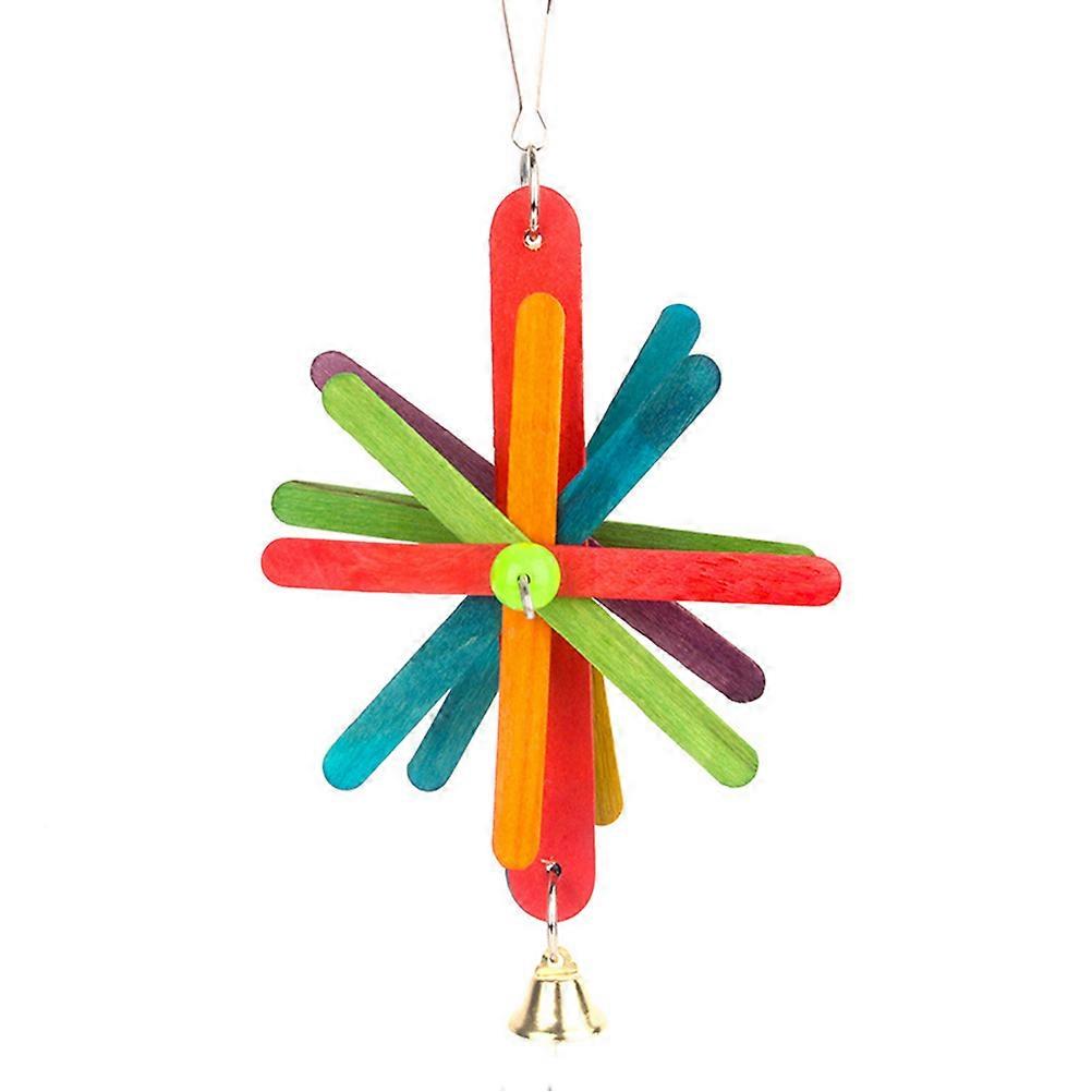 Assorted Color Parrot Toy Block 4Pcs Designed For Small Birds Indoor Play Enhancing Exercise Skills