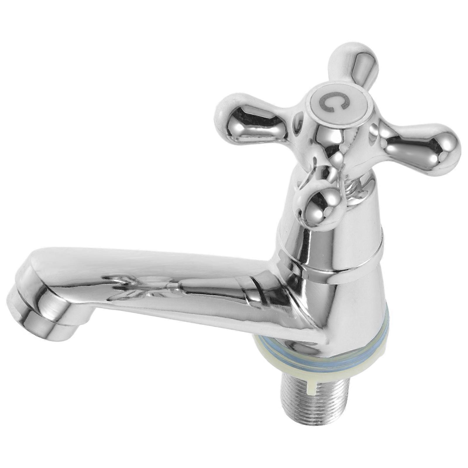 Bathroom Sink Faucet 5Pcs Design Single Cold Water Control Ideal For Homeowners With Modern Touch