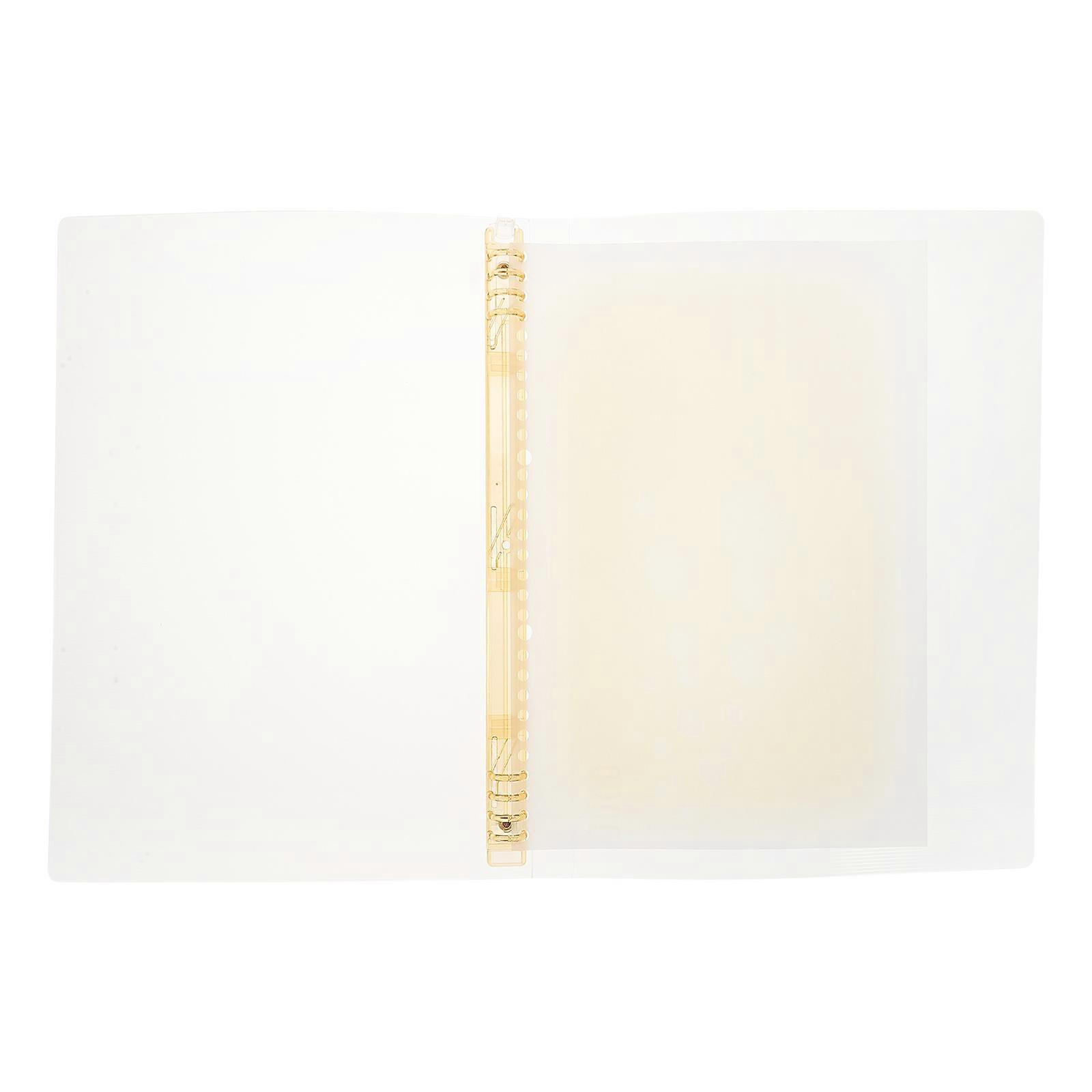 Loose Leaf Book Cover Chic Binder Cover 3Pcs For Students And Professionals Transparent A4 Size Protective Tool Documents Organization
