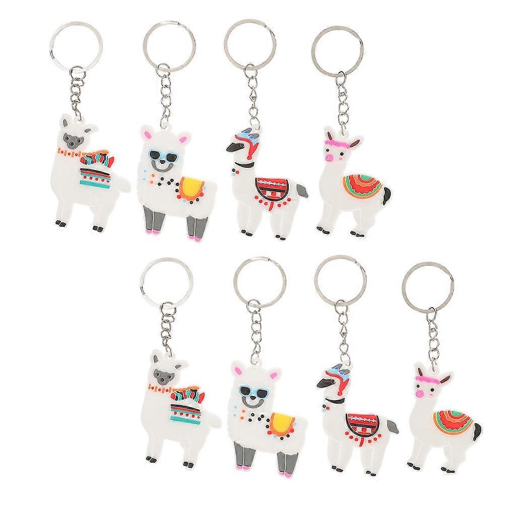 Adorable Alpaca Key Rings 96 Pcs Keychain Accessories For Outfit Matching Assorted Color Trendy Design