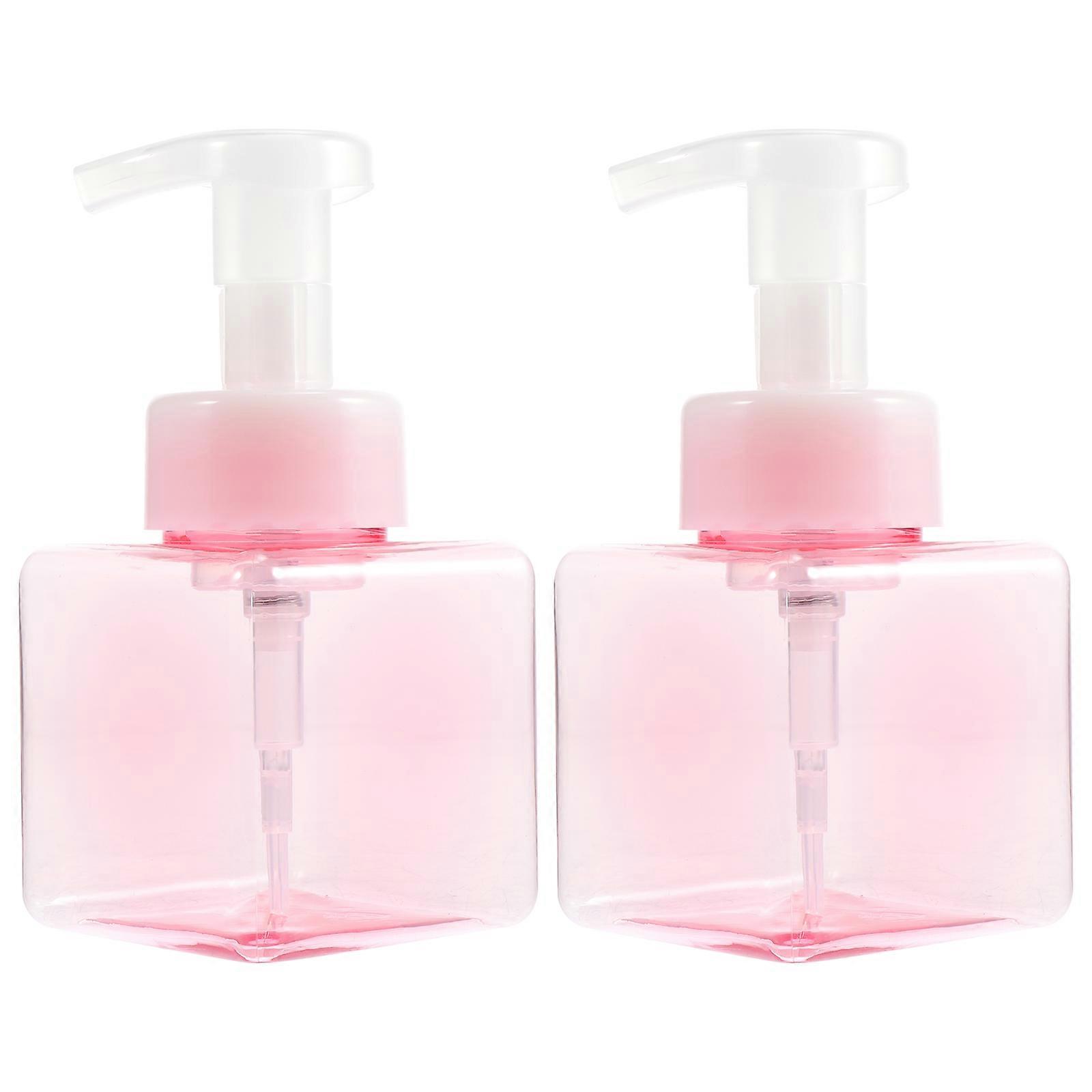 Foaming Dispenser Bottle for Travel Use 2Pcs Plastic Square Bottles