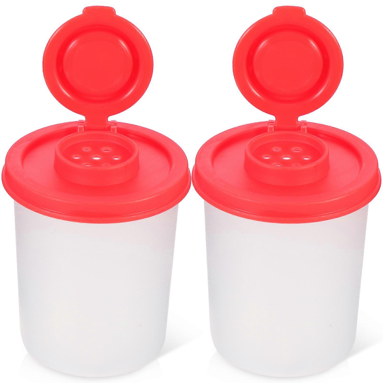 Spice Shakers Mini Condiment Bottle For Hotel Clear 2Pcs Kitchen Organization