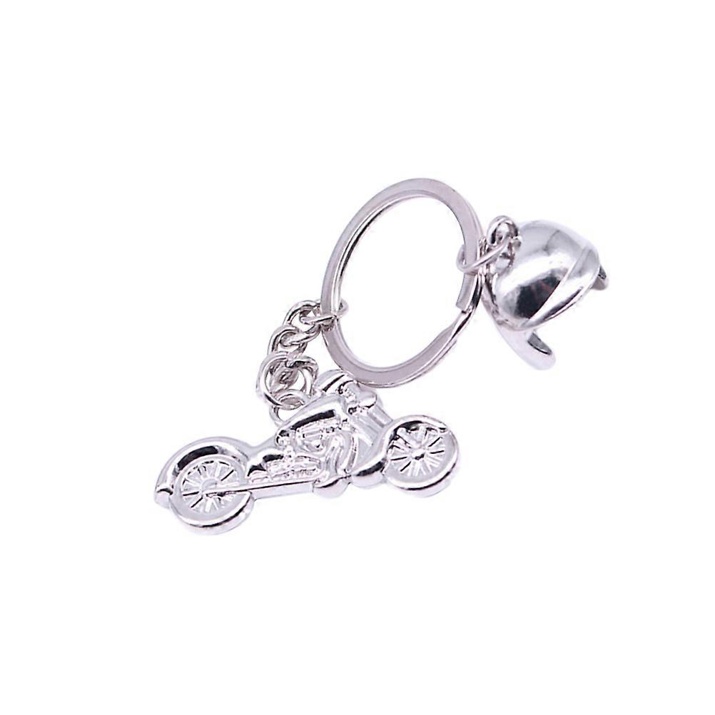 Lovely Keyring Silver Motorcycle for Key Storage Metal 2Pcs