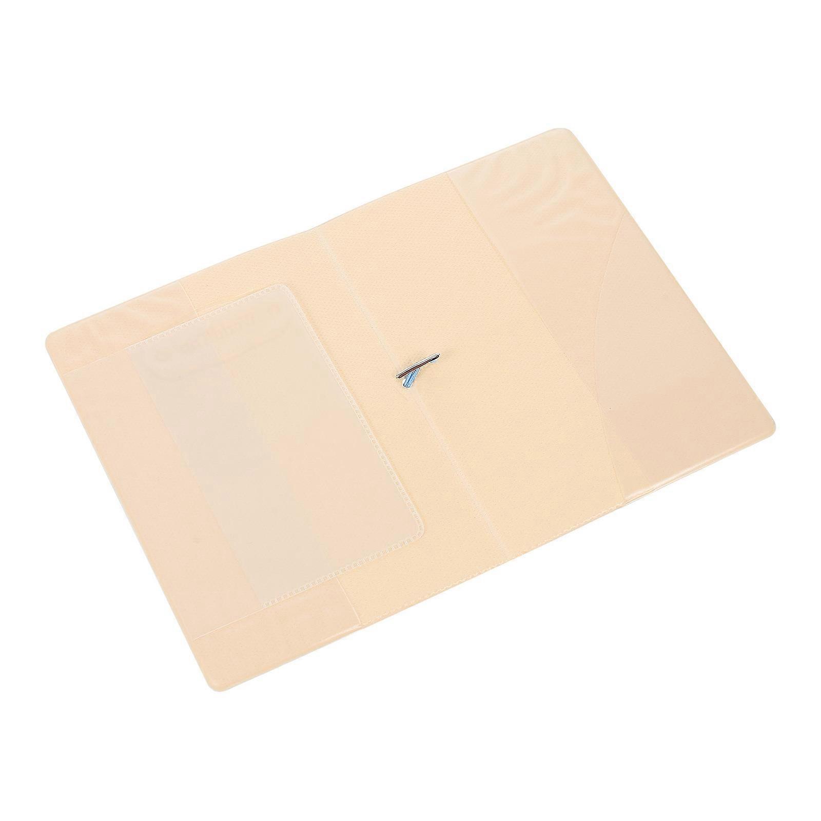 PU Passport Container Travel Document Cover Blue Rectangular For Library 1Set