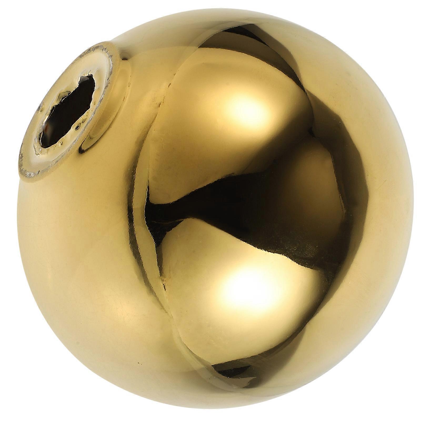 Golden Ceramic Ball Sculpture Modern Abstract For Office Home Adornment And Table Centerpiece 10X10X10CM 1Set