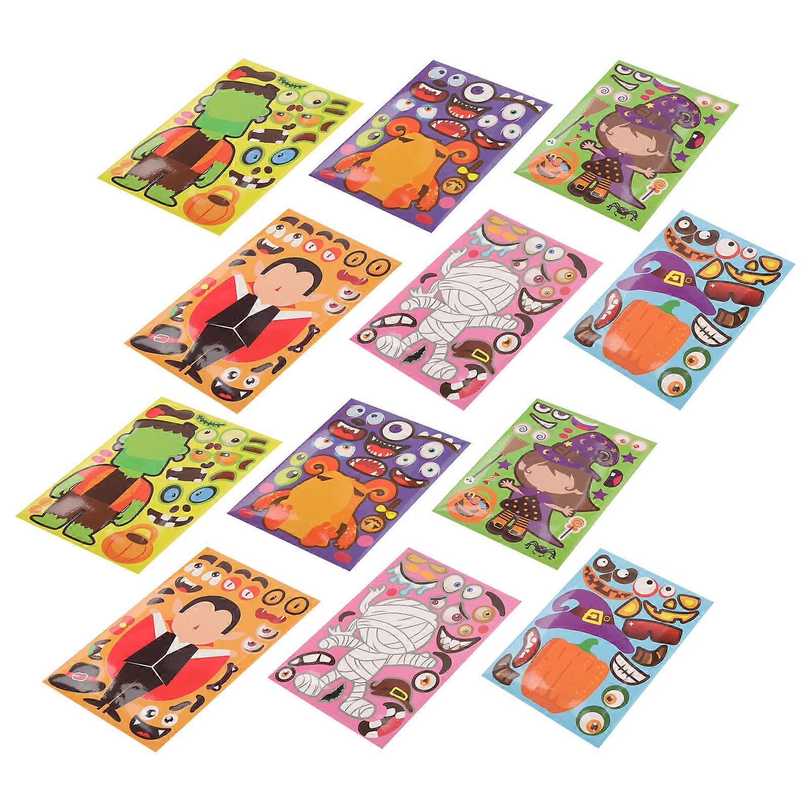 Halloween Stickers Halloween Craft Stickers Party Use 48 Sheets
