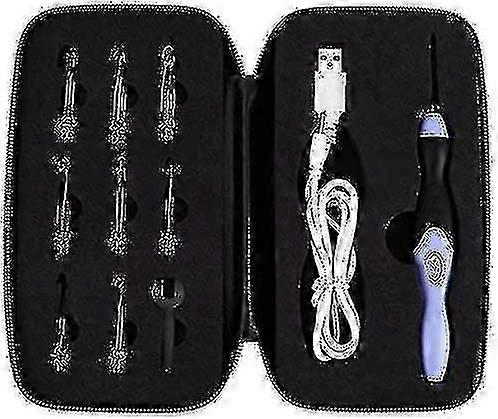 For 2024 9 in 1 LED Crochet Needle Set with 9 Interchangeable Heads for Knitting Needles and Sewing Tools, Ideal for Crafting and Knitting Enthusiasts